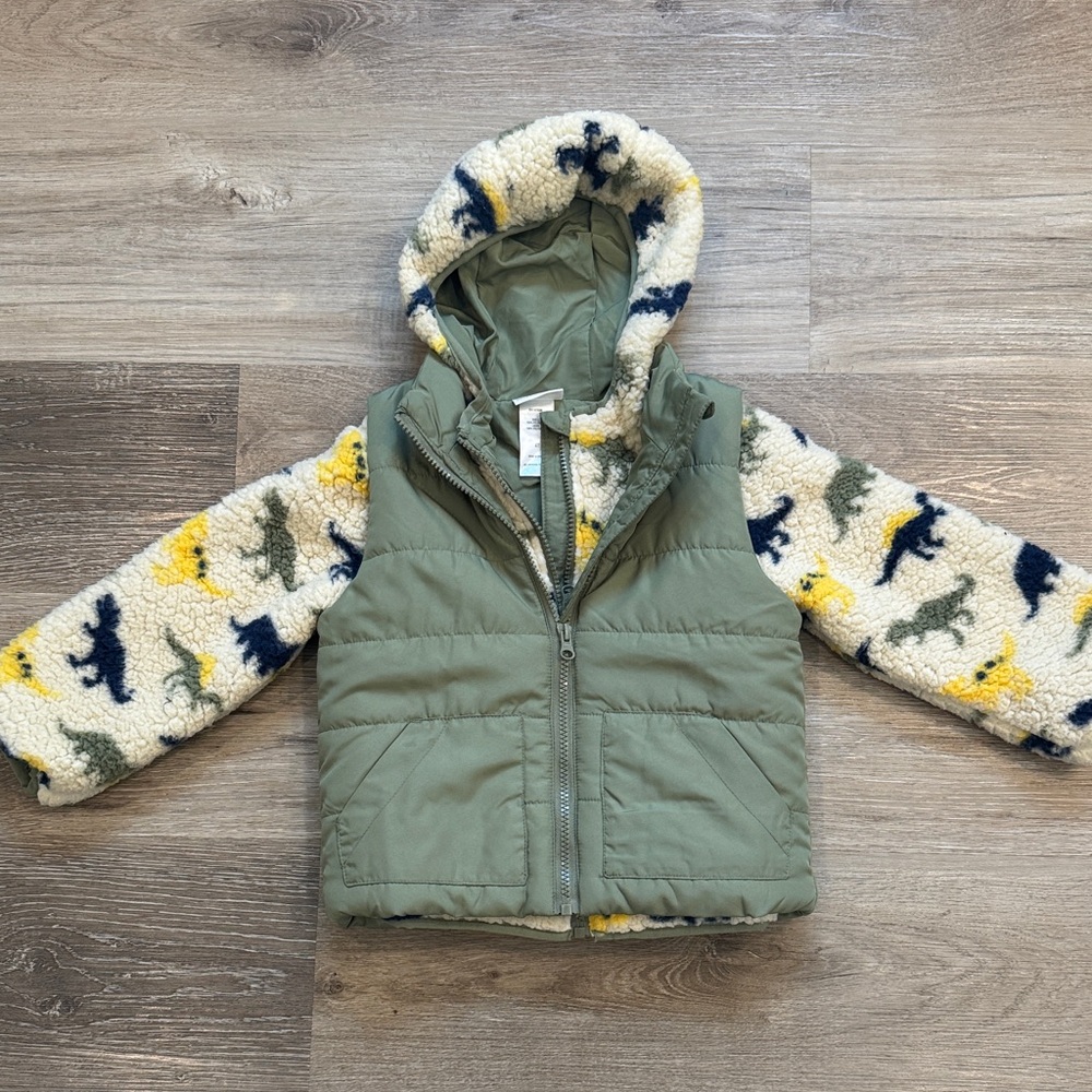 Kids' 2-in-1 vest and coat- 4T